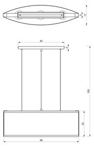 Lampadario a sospensione con filo KAGA 3xE27/60W/230V nero/oro
