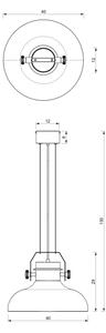 Lampadario su corda HELSING 1xE27/60W/230V dorato