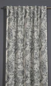 Tenda grigia 135x245 cm Birds and Roses – Sehlbach