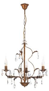 ONLI - Lampadario a sospensione con catena TERESA 3xE14/6W/230V bronzo