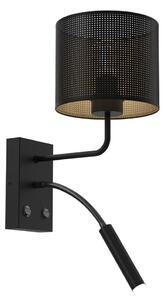 Applique LOFT SHADE 1xE27/60W+1xG9/8W/230V nero/oro