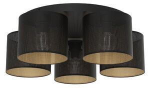 Lampadario a plafone LOFT SHADE 5xE27/60W/230V nero/oro