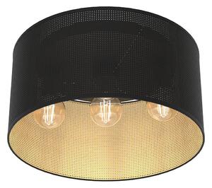 Lampadario a plafone LOFT SHADE 3xE27/60W/230V nero/oro