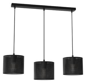 Lampadario a sospensione con filo LOFT SHADE 3xE27/60W/230V nero