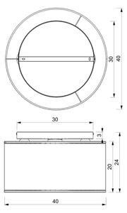 Lampadario a plafone LOFT SHADE 3xE27/60W/230V bianco/oro