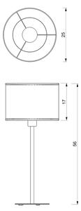 Lampada da tavolo LOFT SHADE 1xE27/60W/230V diametro 25 cm bianco/oro