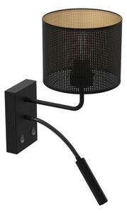 Applique LOFT SHADE 1xE27/60W+1xG9/8W/230V nero/oro