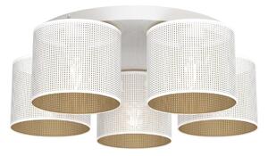 Lampadario a plafone LOFT SHADE 5xE27/60W/230V bianco/oro