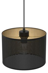 Lampadario a sospensione con filo LOFT SHADE 1xE27/60W/230V diametro 25 cm nero/oro