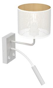 Applique LOFT SHADE 1xE27/60W+1xG9/8W/230V bianco/oro