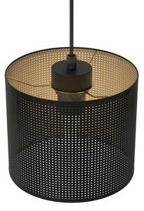 Lampadario a sospensione con filo LOFT SHADE 3xE27/60W/230V nero/oro