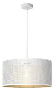 Lampadario a sospensione con filo LOFT SHADE 1xE27/60W/230V diametro 40 cm bianco/oro