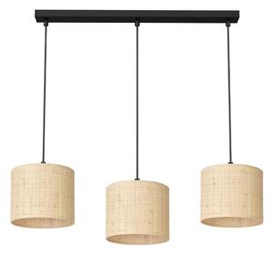 Lampadario a sospensione con filo RATTAN 3xE27/60W/230V rattan