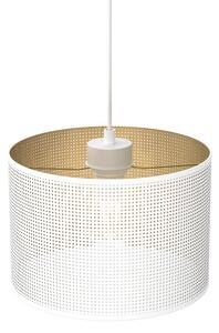 Lampadario a sospensione con filo LOFT SHADE 1xE27/60W/230V diametro 25 cm bianco/oro