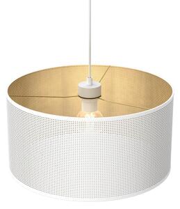 Lampadario a sospensione con filo LOFT SHADE 1xE27/60W/230V diametro 40 cm bianco/oro