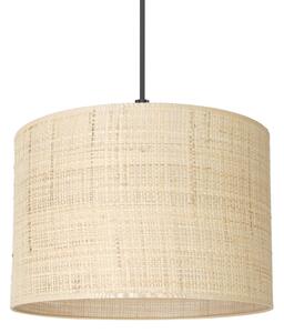 Lampadario a sospensione con filo RATTAN 1xE27/60W/230V diametro 25 cm rattan