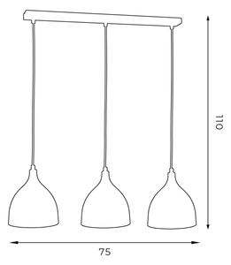 Lampadario NOAK 3xE27/60W/230V