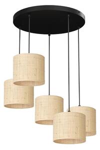 Lampadario a sospensione con filo RATTAN 5xE27/60W/230V rattan