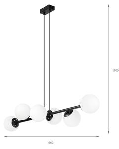 Brilagi - Lampadario sospeso MALONY 6xE14/20W/230V nero