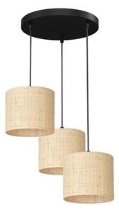 Lampadario a sospensione con filo RATTAN 3xE27/60W/230V rattan