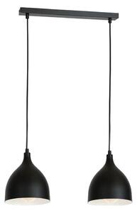 Lampadario a sospensione con filo NOAK 2xE27/15W/230V nero