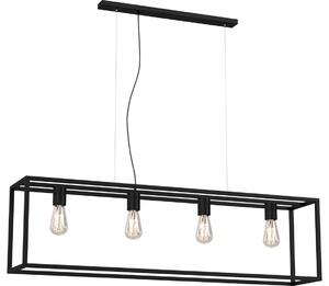 Lampadario su corda FRAME 4xE27/60W/230V nero