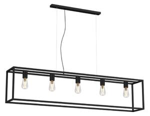 Lampadario su filo FRAME 5xE27/60W/230V nero