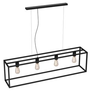 Lampadario su corda FRAME 4xE27/60W/230V nero