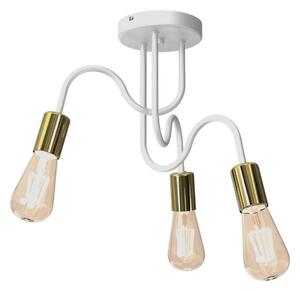 Lampadario a plafone DOW 3xE27/60W/230V bianco/oro