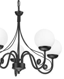 Brilagi - LED Lampadario a sospensione con catena COTTAGE 5xG9/40W/230V nero/bianco