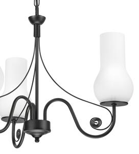 Brilagi - LED Lampadario a sospensione con catena COTTAGE 3xE14/40W/230V nero/bianco