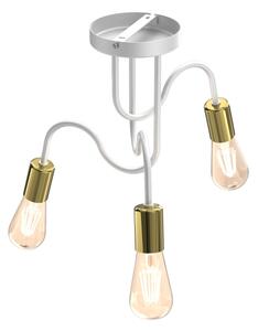Lampadario a plafone DOW 3xE27/60W/230V bianco/oro