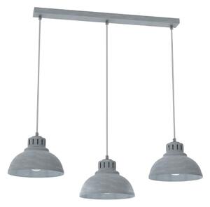 Lampadario a sospensione con filo SVEN 3xE27/15W/230V grigio