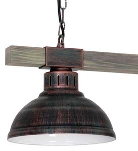 Lampadario a sospensione con catena HAKON 2xE27/60W/230V patina