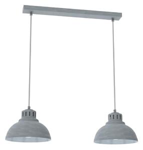 Lampadario a sospensione con filo SVEN 2xE27/15W/230V grigio
