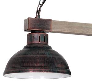 Lampadario a sospensione con catena HAKON 3xE27/60W/230V patina