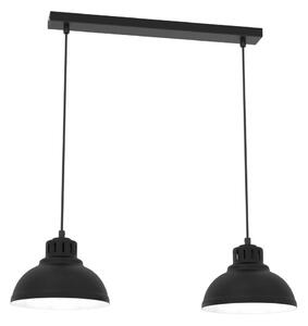 Lampadario a sospensione con filo SVEN 2xE27/15W/230V nero