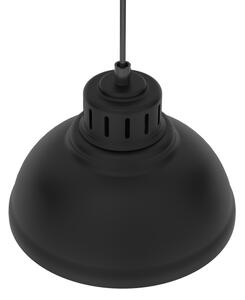 Lampadario a sospensione con filo SVEN 4xE27/15W/230V nero
