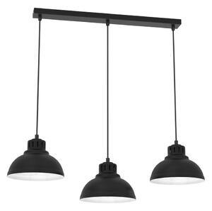 Lampadario a sospensione con filo SVEN 3xE27/15W/230V nero