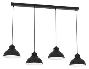 Lampadario a sospensione con filo SVEN 4xE27/15W/230V nero