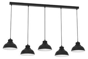 Lampadario a sospensione con filo SVEN 5xE27/15W/230V nero
