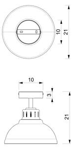 Lampadario a plafone SVEN 1xE27/15W/230V nero