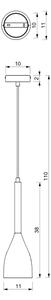 Lampadario a sospensione con filo MUZA 1xE27/60W/230V