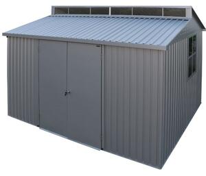 Casetta Box da Giardino 323,3x242,6x235,2 cm in Alluminio Grigio