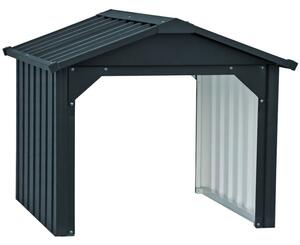 Casetta Box da Giardino 77,5x82,9x65,5 cm in Acciaio Zincato Antracite