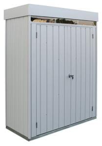 Armadio da Esterno 2 Porte 74,6x161,5x209 cm in Acciaio Zincato Grigio