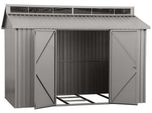 Casetta Box da Giardino 323,3x182,5x230,5 cm in Alluminio Grigio