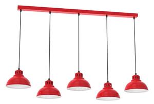 Lampadario a sospensione con filo SVEN 5xE27/15W/230V rosso