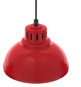 Lampadario a sospensione con filo SVEN 5xE27/15W/230V rosso