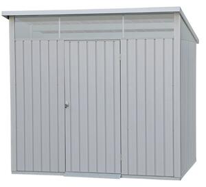 Casetta Box da Giardino 249,1x209,3x231,1 cm in Acciaio Zincato Grigio